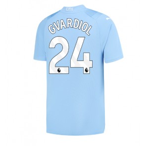 Manchester City Josko Gvardiol #24 Hjemmebanetrøje 2023-24 Kort ærmer